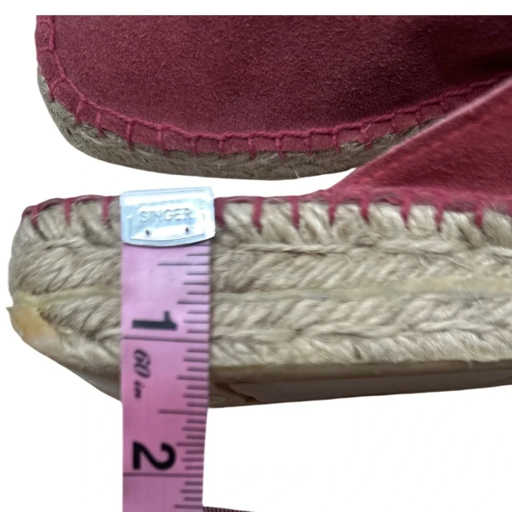 Vermont Country Store Espadrille Mules Women's Good Suede Platform SlipOn Size 6